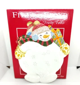 Fitz & Floyd Classics Frosty Folks Christmas Snowman 10-1/2” Serving Plate Dish - Picture 1 of 6