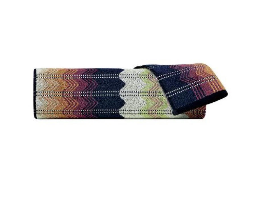 Juego de toallas Missoni 1 toalla de mano + 1 toalla para invitados TRAVIS 100 ondas multicolores Foto 1 de 1