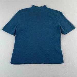 Pendleton teal blue knit turtle neck Women's Size Small 100% Merino Wool - Picture 1 of 12