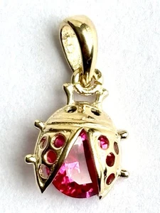 14K solid gold Ladybug pendant - Picture 1 of 6