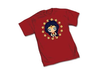 DC WONDER WOMAN CUTIE Anime Style - RED ADULT Licensed T-Shirt  S-2XL - Image 1 of 2