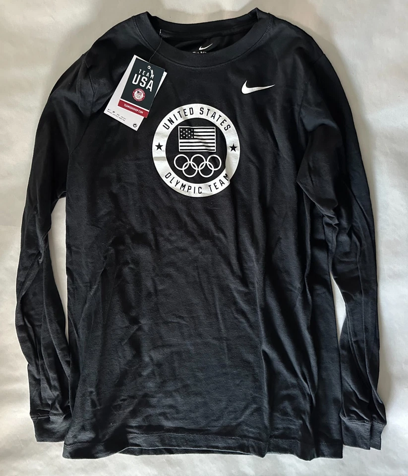 Camiseta Nike Equipo Olímpico de Estados Unidos; Niñas Juveniles XL; Negra; Logotipo del Equipo de Estados Unidos; Manga Larga Foto 1 de 4