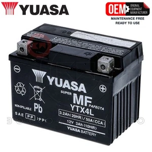 Batería Yuasa YTX4L Original Sellada Daelim E-Five 50 2003-2009 - Imagen 1 de 5