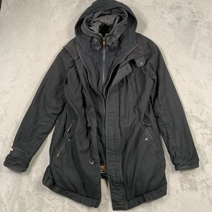 Superdry Abrigos Hombre XL Negro Trench Capital Negro Etiqueta Director Largo Novato - Imagen 1 de 19