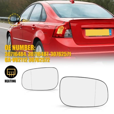 Для Volvo C30 C70 S40 S60 S80 2007-2013 зеркальное стекло левая и правая сторона с подогревом - Изображение 1 из 4