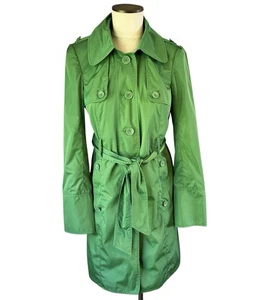 Gabardina The Limited Kelly verde ligera con cinturón longitud media talla S - Imagen 1 de 10