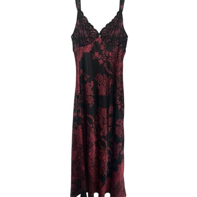 In Bloom By Jonquil Maxi Slip Dress Womens Sz L Satin Whimsigoth Fairy Babydoll - Image 1 of 4