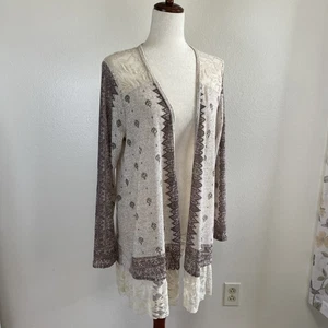 Voice Of California leichte Strickjacke Spitzenbesatz Glitzer. Medium - Bild 1 von 13