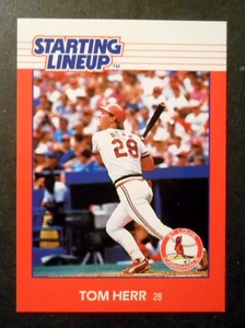 Tarjeta de béisbol 1988 Startg Lineup Tom Herr St. Louis Cardinals casi nueva - Imagen 1 de 2