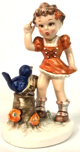 Goebel NASHA Figur - Na 18 - Mädchen mit blauem Vogel - #18 Germany Bienenmarke - Bild 1 von 8