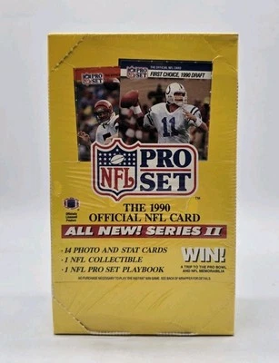 1990 Pro Set NFL Football SERIES 2 caixa de cera lacrada de fábrica 36 pacotes 14 cartões por - Imagem 1 de 4