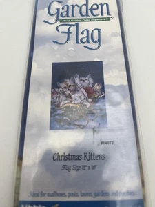 Christmas Kitties Garden Flag 12” x 16”. YY - Picture 1 of 2