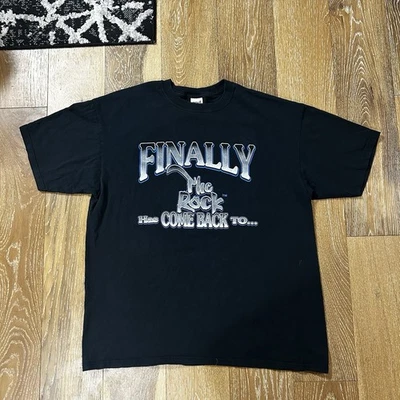 Винтажная мужская футболка 2000 WWF The Rock размер XXL WWE футболка Finally The Rock Has - Изображение 1 из 4