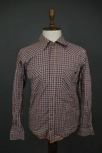 Nudie Jeans Multicolor Plaid Long Sleeve Snap Front Button-Up Shirt Size M - Picture 1 of 13