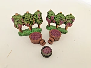 (5) Stk. 2008 LEMAX #84855 Christmas Grape Vines & Buckets of Grapes - Bild 1 von 4