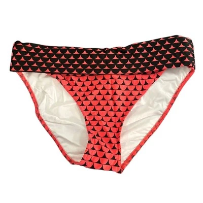 Calcinha de banho feminina Freya coral rosa/preto bolinhas tamanho GG nova com etiquetas - Imagem 1 de 4