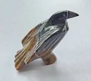 Vintage Nativo Zuni Picasso Marmo e Pietra Turchese Intagliato Uccellino Aquila Fetish  - Foto 1 di 7