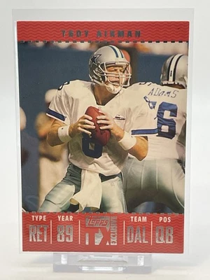 2007 Topps TX Exclusive Card #201 Troy Aikman Dallas Cowboys QB 0911/1099 - Image 1 of 3