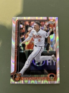 2025 Topps Chrome #297 Ryan Mountcastle RayWave Refractor Baltimore Orioles - Picture 1 of 2