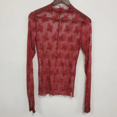 Топ женский сетчатый Intimate Free People Fairy Grunge Whimsigoth размер L красный Vamp - Изображение 1 из 4