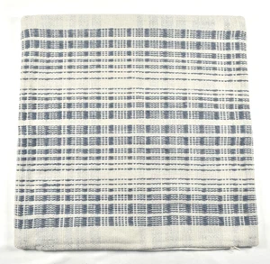 Pottery Barn SAMPLE Outdoor Pillow Cover 20x20 Blue Horizontal Stripe Textured - Picture 1 of 7