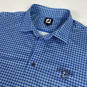 Vanderbilt Hemd Herren 2XL blau kariert NCAA Golf Polo Performance FootJoy Stretch - Bild 1 von 10