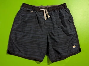 Vuori Banks Shorts ungefüttert 7" Schrittlänge blau Tintenstreifen Herren XL Laufen Atheltic - Bild 1 von 10