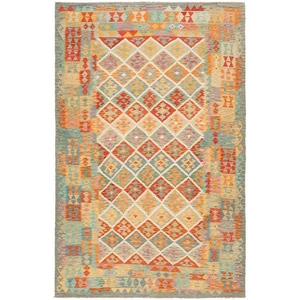 Kelim Afghan 277x183 cm Handgewebter Orientteppich kilim Wolle Carpet Rug - Picture 1 of 11