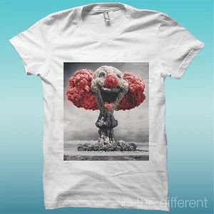 T-SHIRT " ESPLOSIONE FACCIA DI CLOWN "  COLORE BIANCO  - Imagen 1 de 1