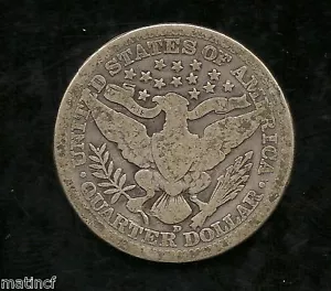 Antique 1913-D Barber or Liberty Head Silver Quarter (Barber Dime Silver Coin) - Bild 1 von 2