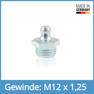 DIN 71412 A (H1) M12 x 1,25 Stahl verzinkt Kegelschmiernippel Schmiernippel - Picture 1 of 1