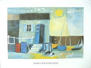 ROSINA WACHTMEISTER KUNSTDRUCK SILKSCREEN PRINT POSTER BLAUE HOLZBARACKE 80x60cm - Picture 1 of 5