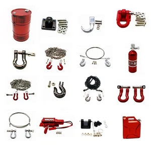Metal Tow Trailer Chain Hook Shackles Mini Fuel Tank Oil Drum 1:10 Crawler Car - Picture 1 of 98