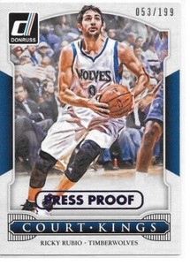 2014-15 Donruss BB Court King Press Proof Purple Ricky Rubio 66/199 Timberwolves