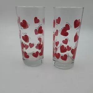 Libbey Gläser 2er Set Rot Herzen Liebe Valentinstag Tumber Trinkglas Liebe - Bild 1 von 8