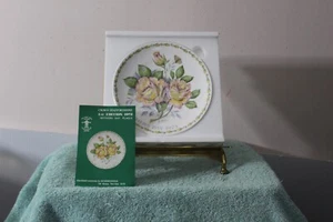Crown Staffordshire, Mother's Day Plate 1973, Peace Rose, New, Original Box - Picture 1 of 4