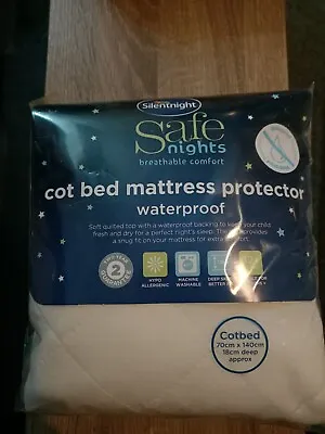 SILENTNIGHT.Waterproof Cot Bed Mattress Protector 70x140 Cm, 12 Months +  • 10.99£