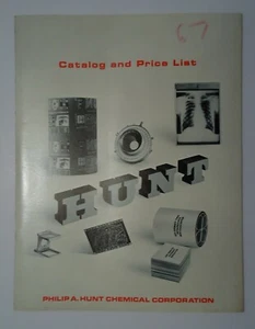 Philip A. Hunt Chemical Corp 1967 Catalog Photography Graphic Arts Electrostatic - Picture 1 of 4