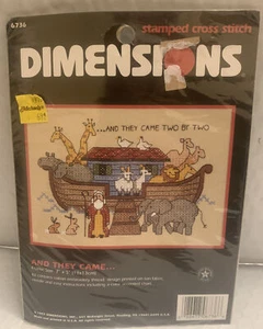 Dimensions 6736 And They Came... Cross Stitch Kit Noah's Ark 5"x7" - Picture 1 of 2
