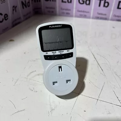 UK Plug-in Electricity Power Consumption Meter Energy Monitor Watt Kwh Analyzer - Image 1 of 3