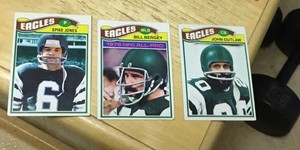 1977 Football Cards Philadelphia Eagles Spike Jones Bill Bergey John Outlaw NFL