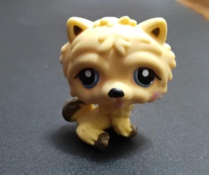 Littlest Pet Shop LPS Authentic #1208 Chow Chow Beige Pink Flower Puppy Dog - Picture 1 of 1