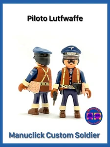PLAYMOBIL CUSTOM WW2 PILOTO EJERCITO ALEMAN LUFTWAFFEN SEGUNDA GUERRA MUNDIAL B - Imagen 1 de 5
