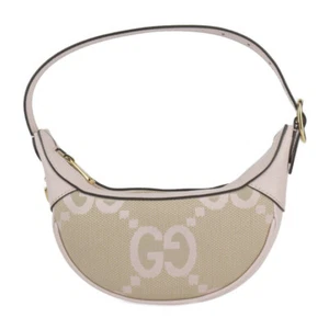 GUCCI Handbag 658551 GG mini bag Jumbo GG Shoulder Bag canvas leather Beige - Picture 1 of 9