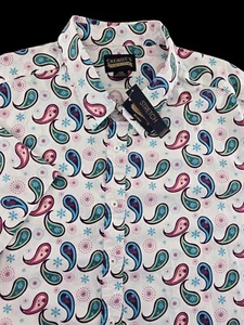 Daniel Cremieux Premium Denim Paisley Floral Shirt 4XB Mens - Picture 1 of 9