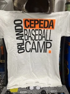Vintage 1990s Orlando Cepeda Baseball Camp Shirt Size L Large USED - Bild 1 von 7