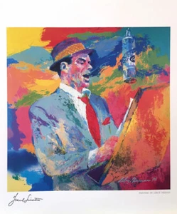 Frank Sinatra by Leroy Neiman Original 1994 Art Print Poster Plate Signed 20x24 - Picture 1 of 2