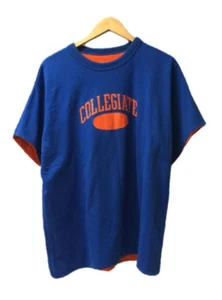 Collegiate Unisex Reversible T-Shirt , Red/Blue , M-L - Picture 1 of 5