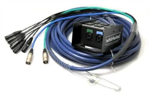 Whirlwind MD-6-2-C6 50 ft Medusa Data Snake 6 XLR inputs,2 CAT6 Ethercon - Picture 1 of 2