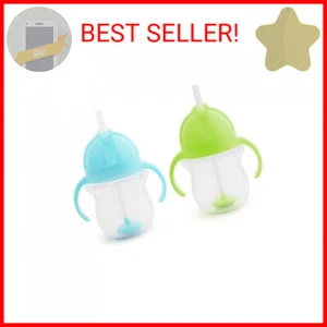 Munchkin® Any Angle™ Weighted Straw Trainer Cup with Click Lock™ Lid, 7 Ounce, 2 - Picture 1 of 2